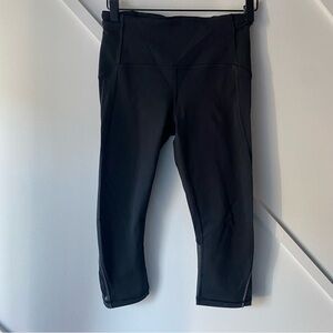 Lululemon Black Capri Leggings Size 4 | Cropped Athletic Yoga Pants | High Rise